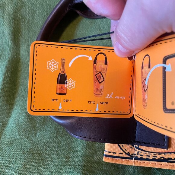 Veuve Clicquot Orange & Brown Insulated Champagne Tote Bag With Handle - Picture 4 of 6